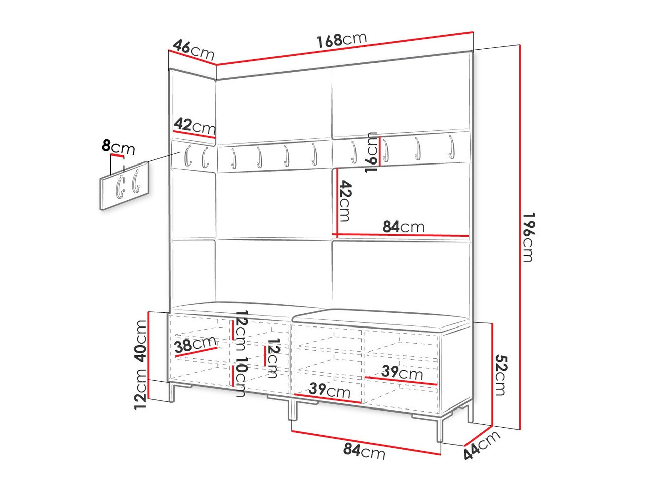 Conjunto para corredor Nomal V (Eco couro Soft 017)