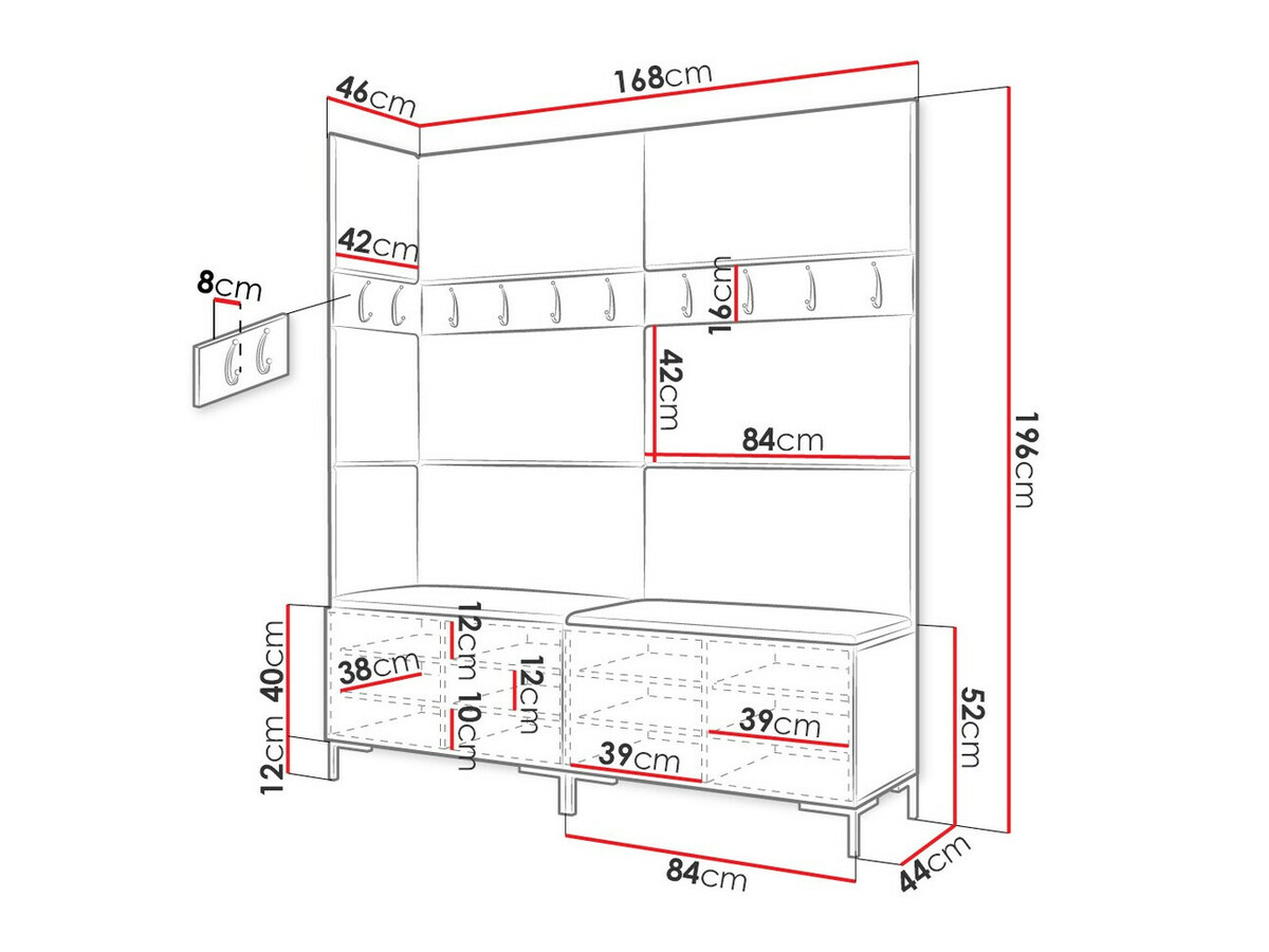 Conjunto para corredor Nomal V (Eco couro Soft 017)