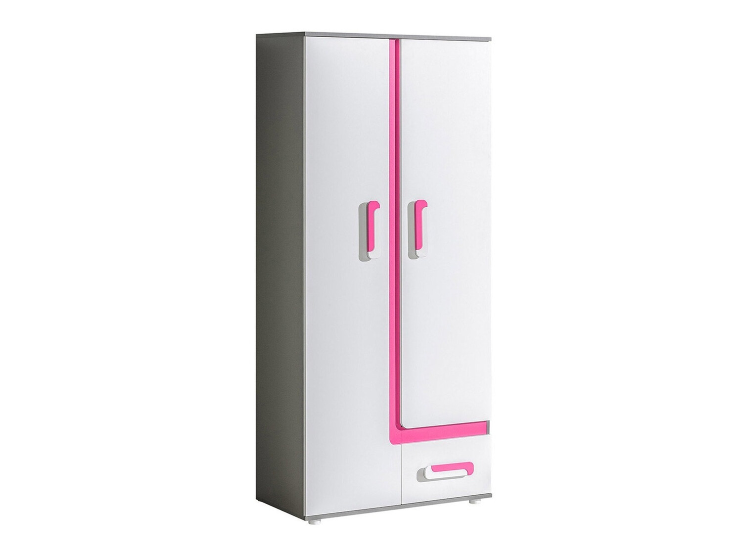 Estante Levtala 103 (Antracite + Branco + Rosa)