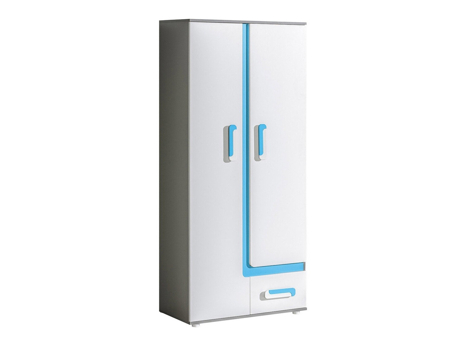 Estante Levtala 103 (Antracite + Branco + Turquesa)