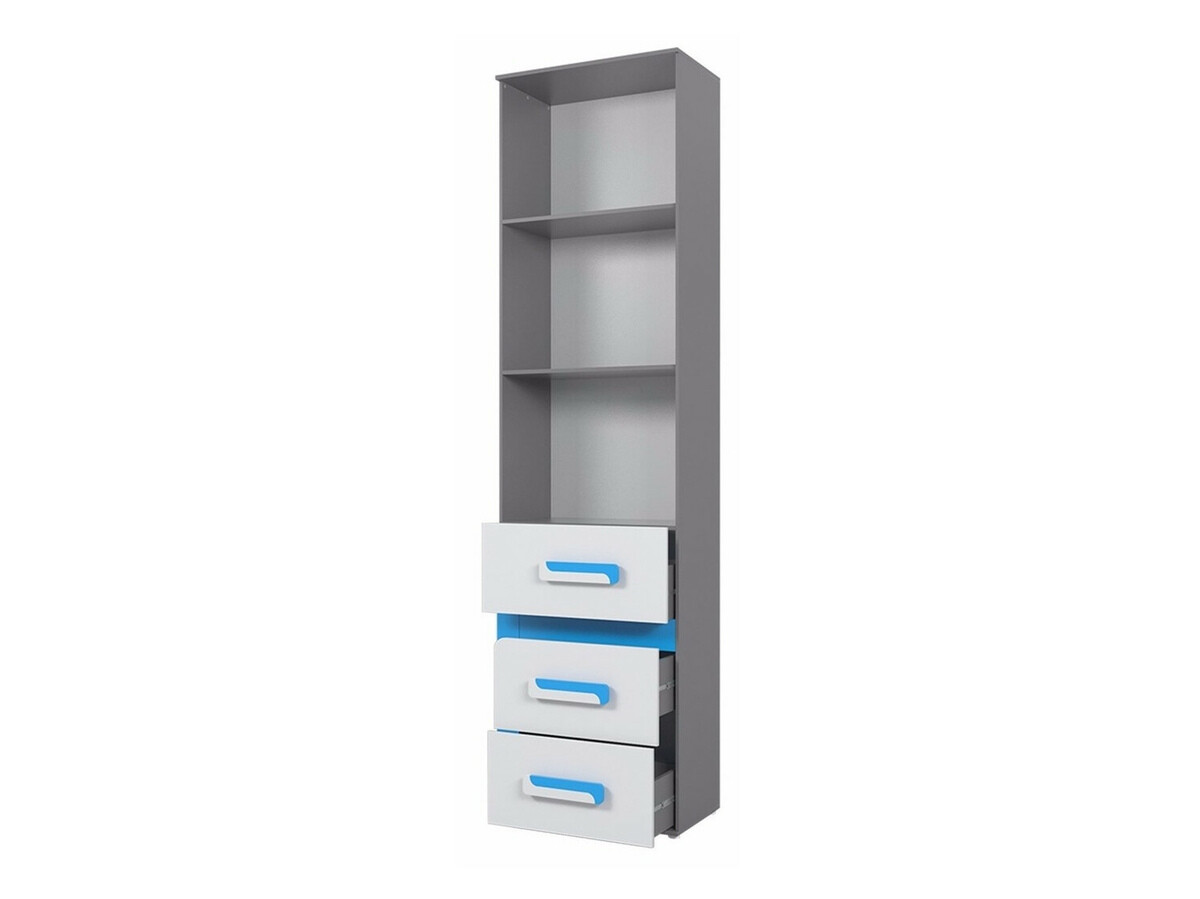 Estante Levtala 105 (Antracite + Branco + Rosa)