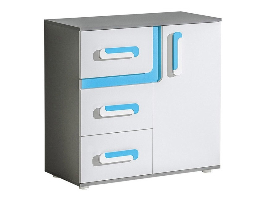 Cómoda Levtala 108 (Antracite + Branco + Turquesa)