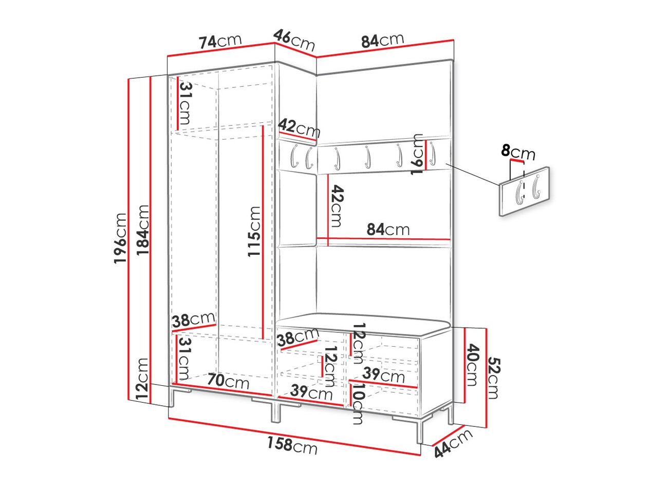 Conjunto de entrada Tivsoa 107 (Eco couro Soft 017)
