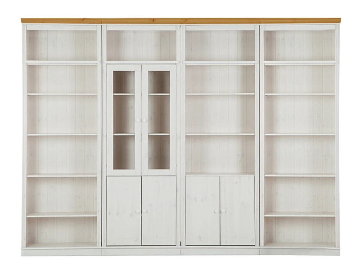 Conjunto de estante Saltoro 112 (Branco + Carvalho de mel)