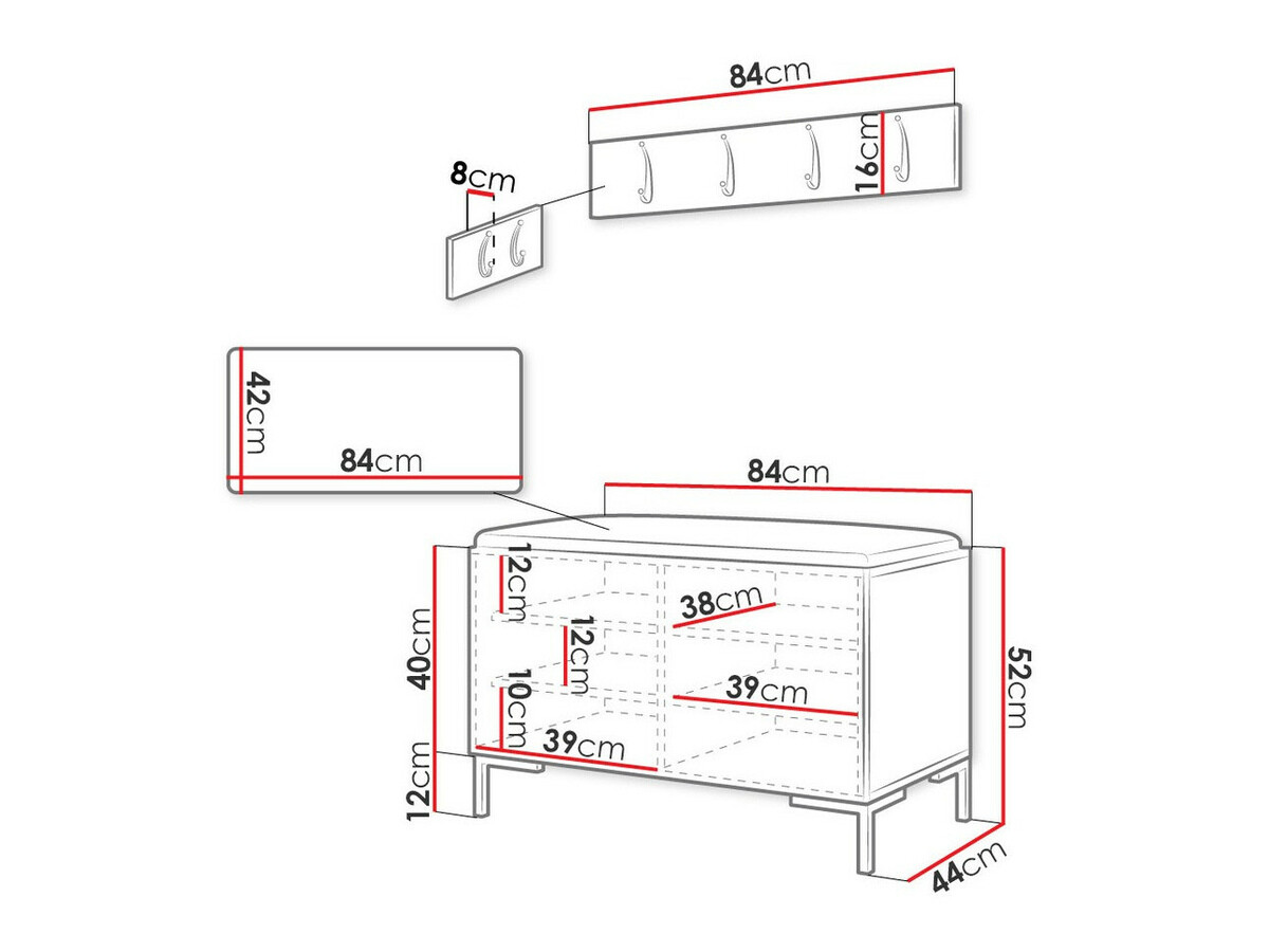 Conjunto para corredor Nomal VIII (Eco couro Soft 017)