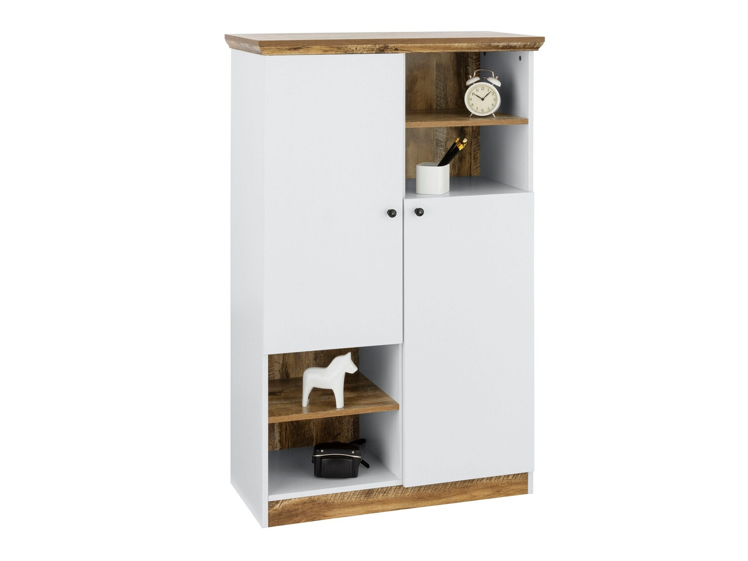 Estante Felmave 103 (Branco + Carvalho)