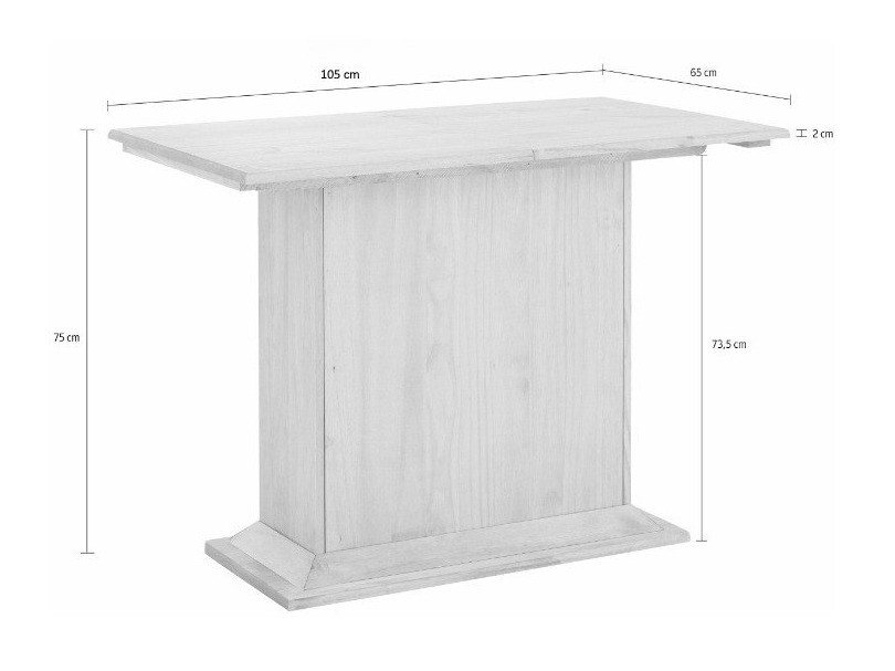 Mesa Cirfeli 102 (Branco + Pinheiro)