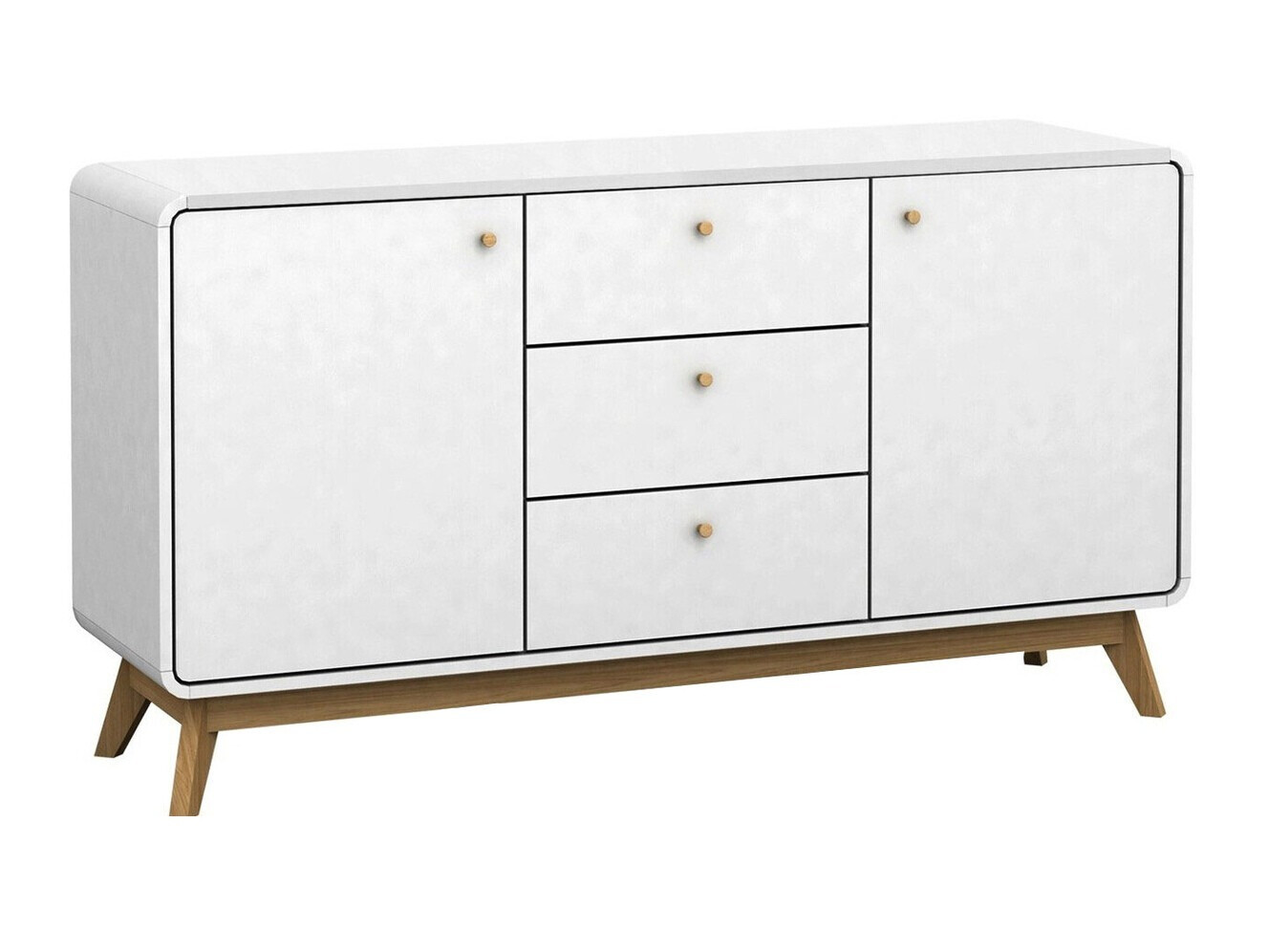 Cómoda Elbtena 110 (Branco + Carvalho)