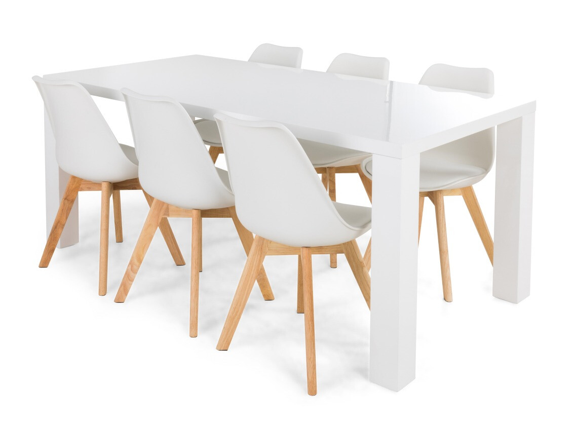 Conjunto para refeições Andrarum 177 (Branco + Castanho)