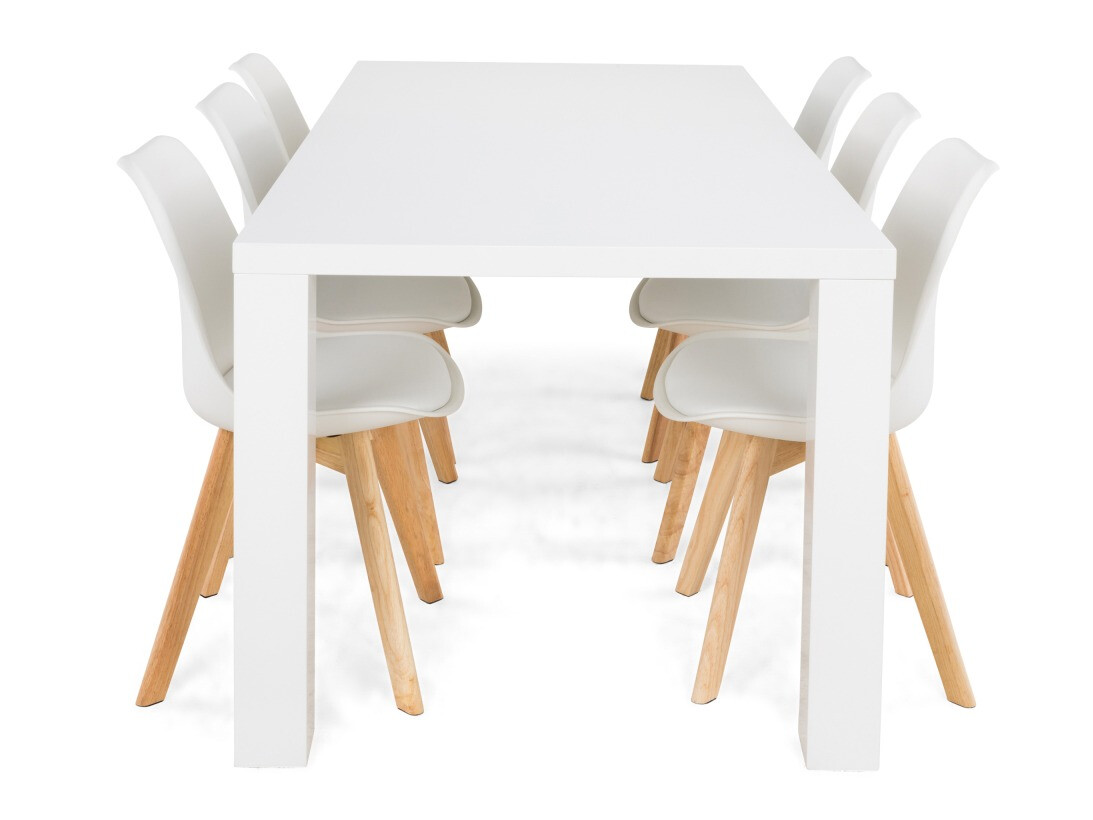 Conjunto para refeições Andrarum 177 (Branco + Castanho)