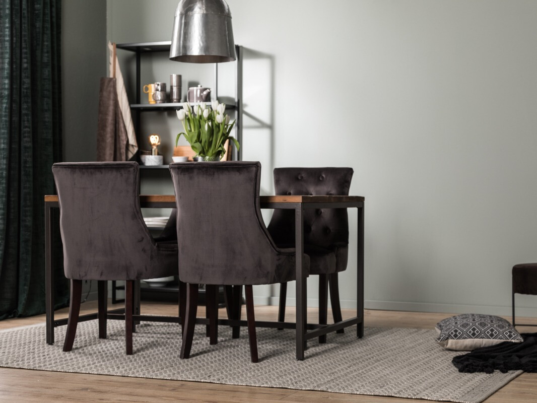 Conjunto para refeições Manor House 207 (Cinzento + Preto)