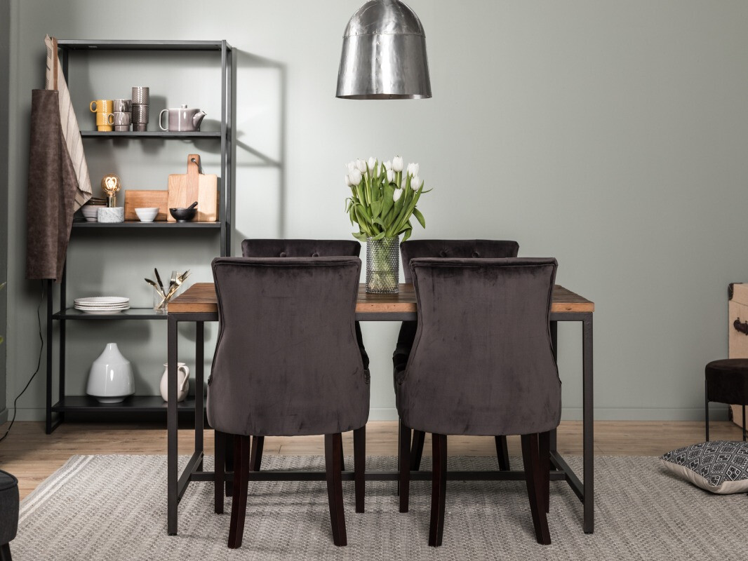 Conjunto para refeições Manor House 207 (Cinzento + Preto)