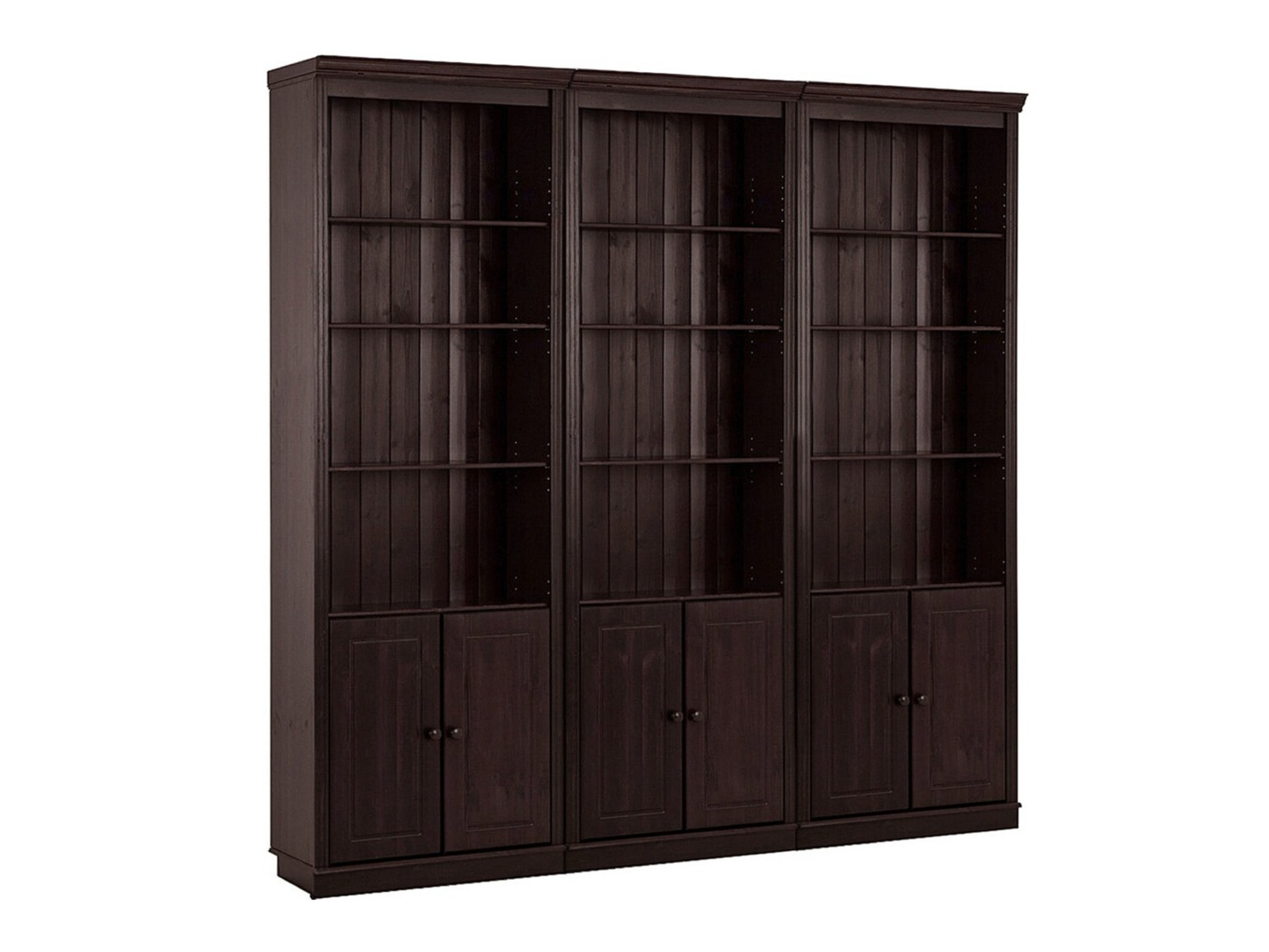 Conjunto de estante Saltoro 117 (Castanho escuro)