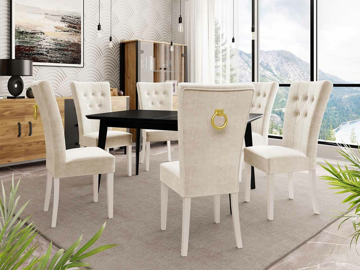 Conjunto para refeições Racine 144 (Branco + Magic Velvet 2250)