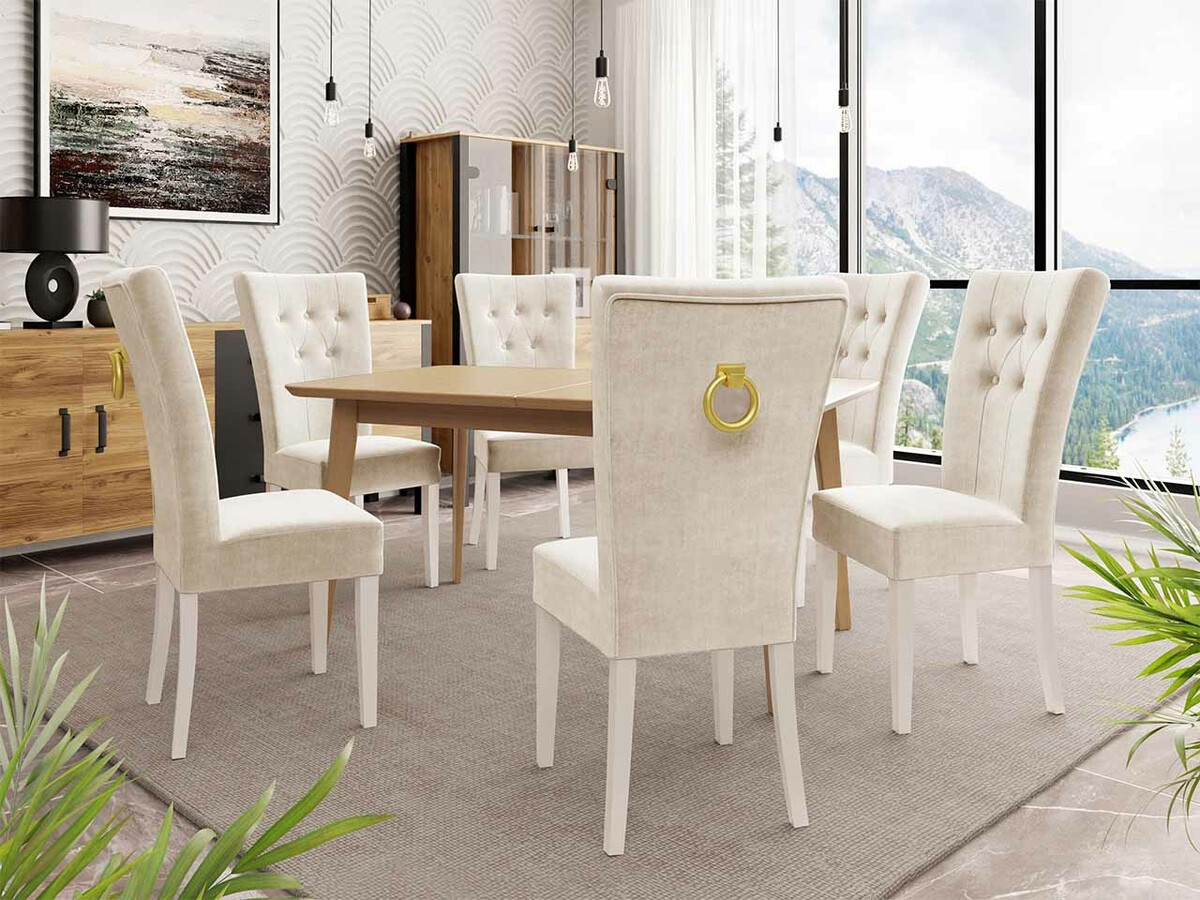 Conjunto para refeições Racine 144 (Branco + Magic Velvet 2250)