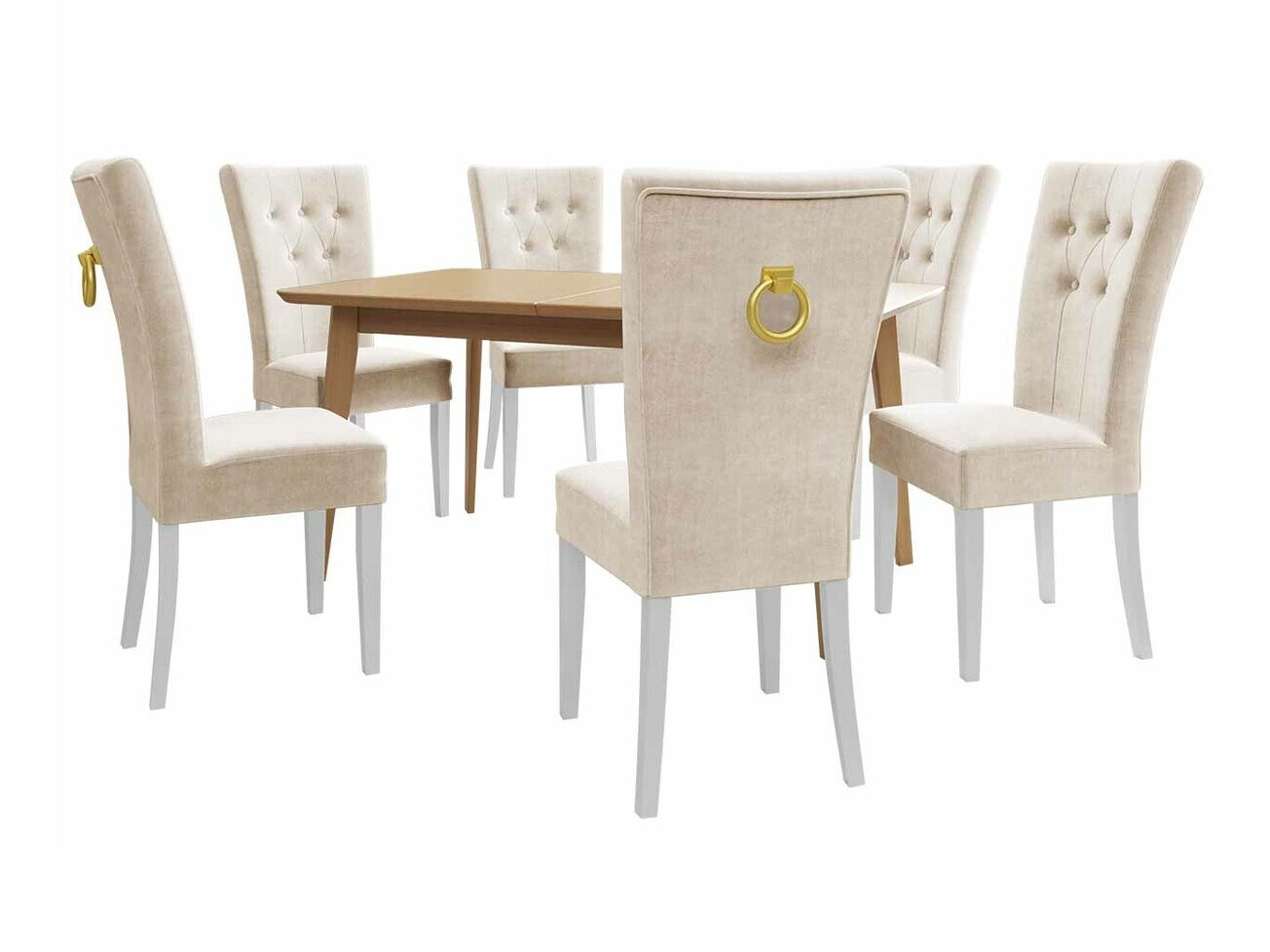 Conjunto para refeições Racine 144 (Branco + Magic Velvet 2250)