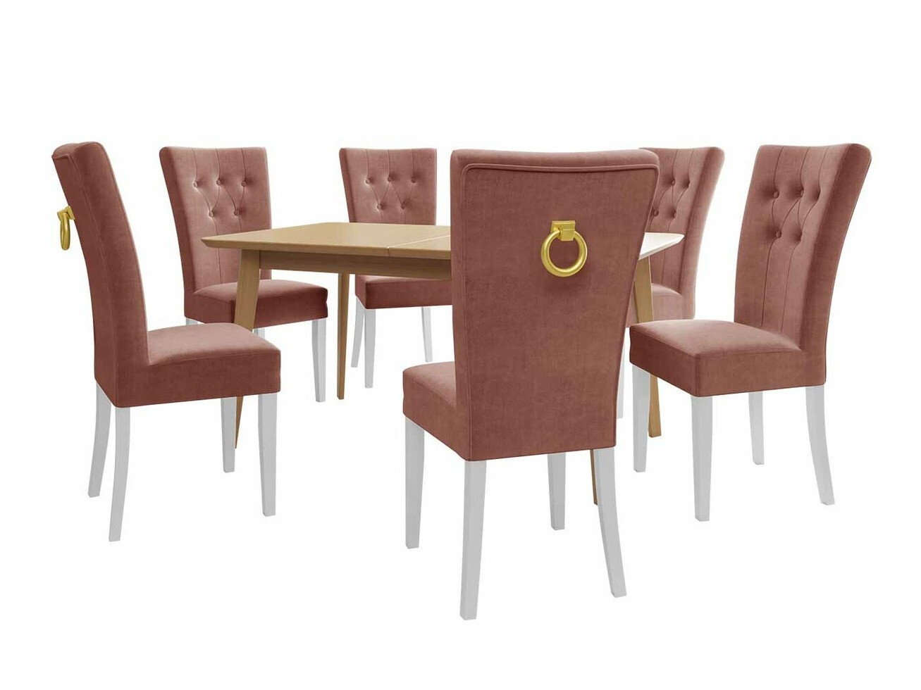 Conjunto para refeições Racine 144 (Branco + Magic Velvet 2258)