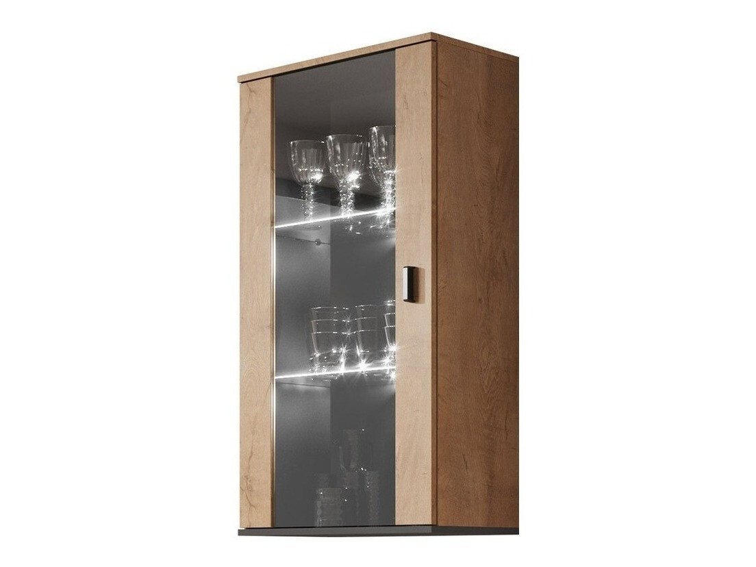 Armário suspenso Tornola 103 (Carvalho lefkas + Preto)