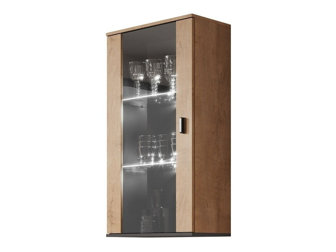 Armário suspenso Tornola 103 (Carvalho lefkas + Preto)