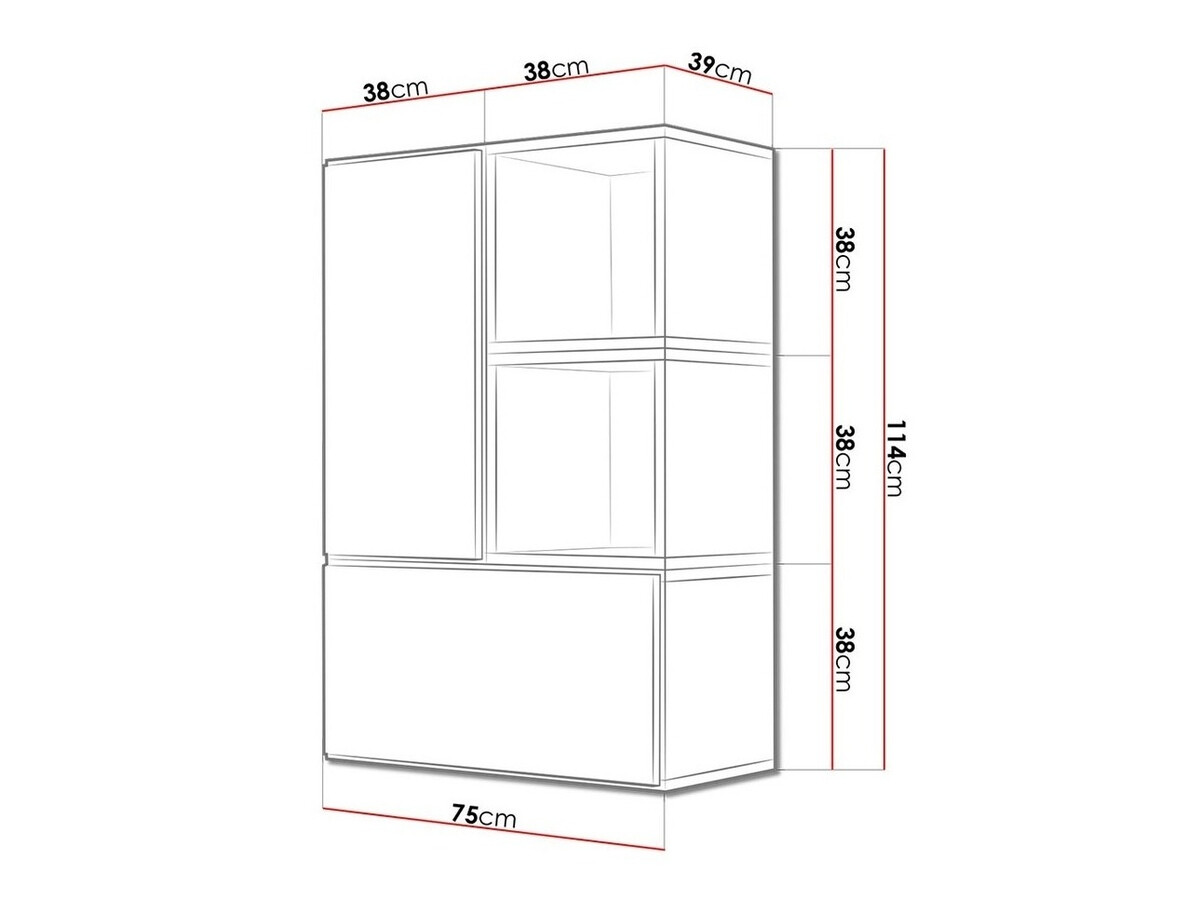 Conjunto de armários Corbele 122 (Preto)
