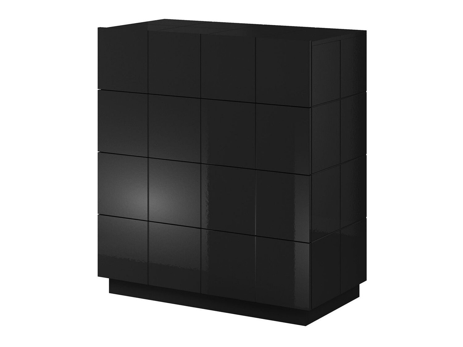 Cómoda Charlotte 133 (Preto brilhante)