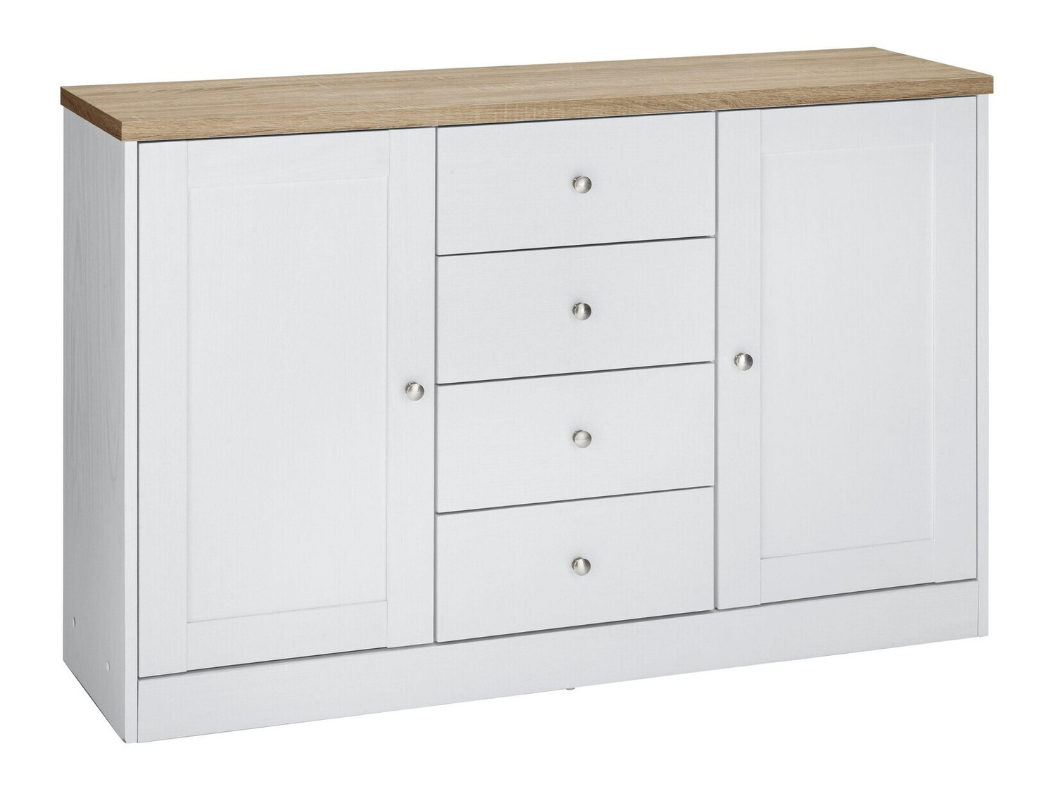 Cómoda Cirtene 105 (Branco + Carvalho)