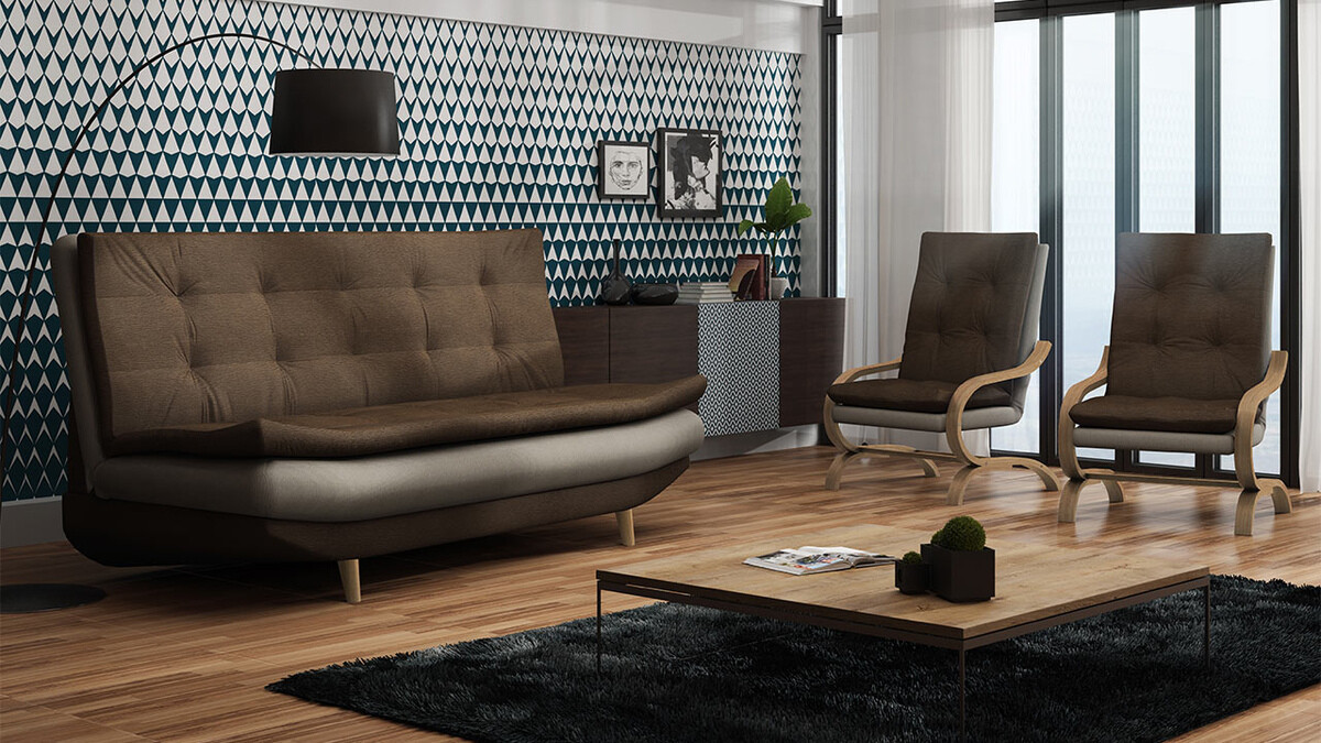 Conjunto de mobiliário com estofo Carlsbad 107 (Halfa 160 + Halfa 150)