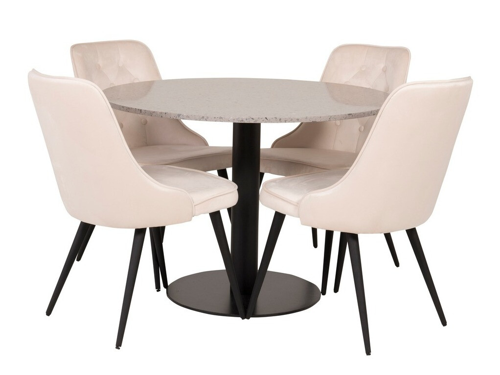 Conjunto para refeições Dallas 1139 (Creme + Preto)