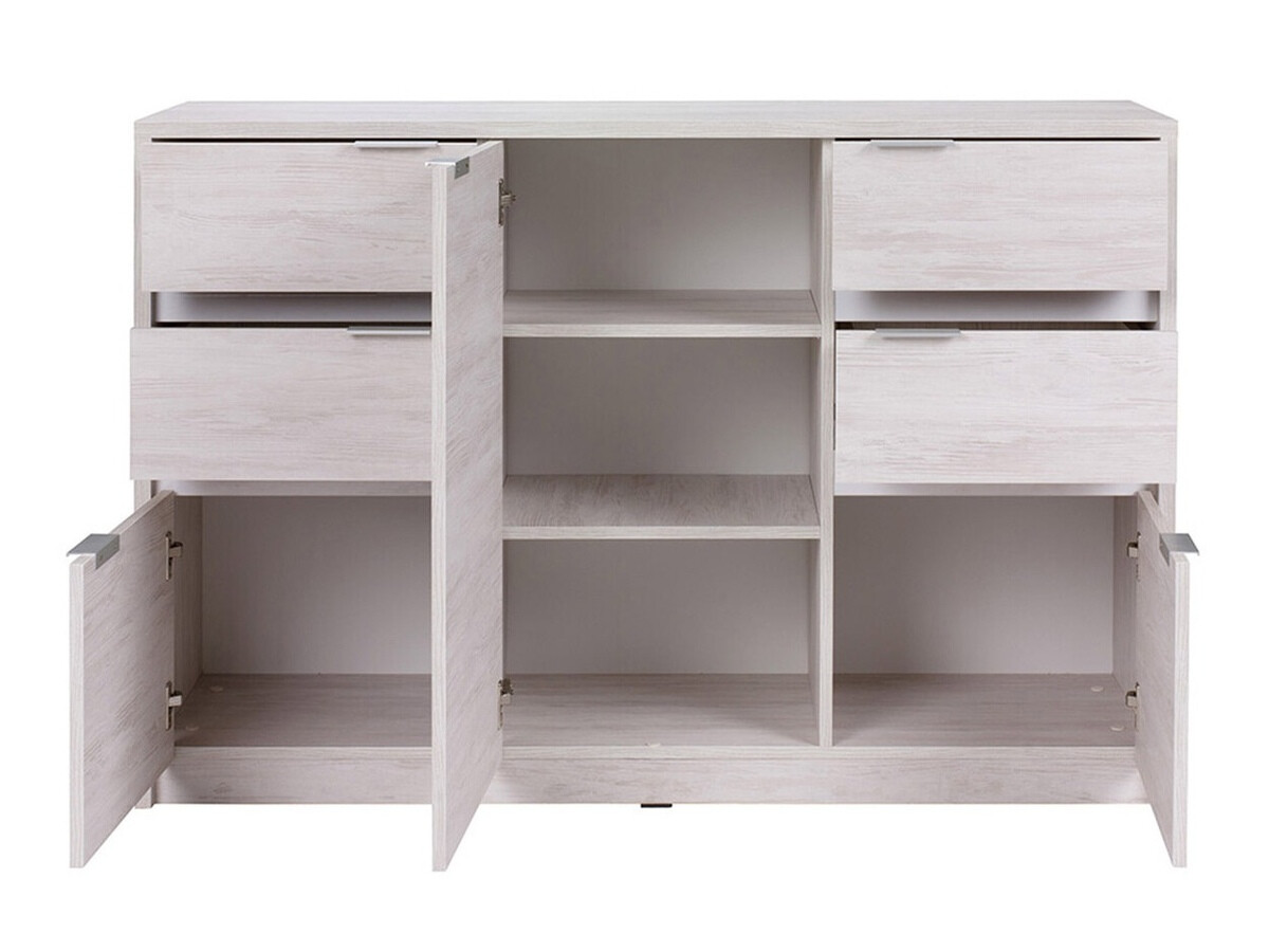 Cómoda Fivelbo 101 (Carvalho do Monastery + Preto brilhante)