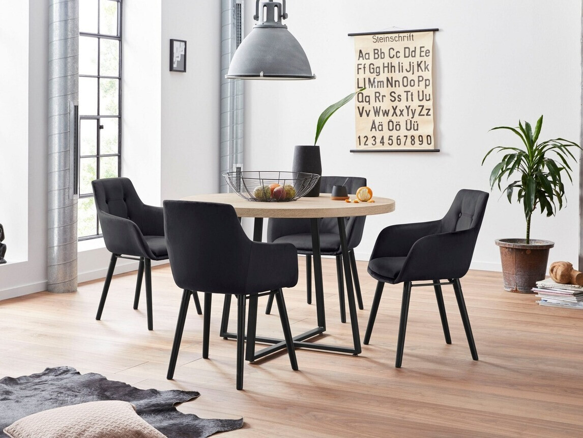 Conjunto de cadeiras Denton 142 (Preto)