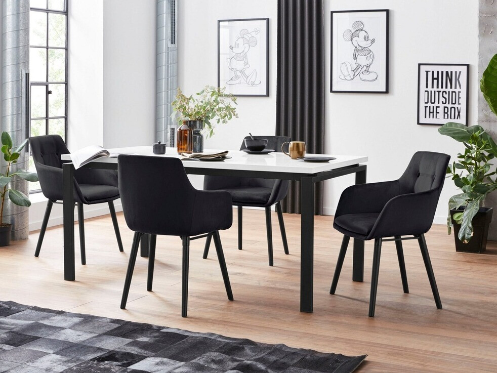 Conjunto de cadeiras Denton 142 (Preto)