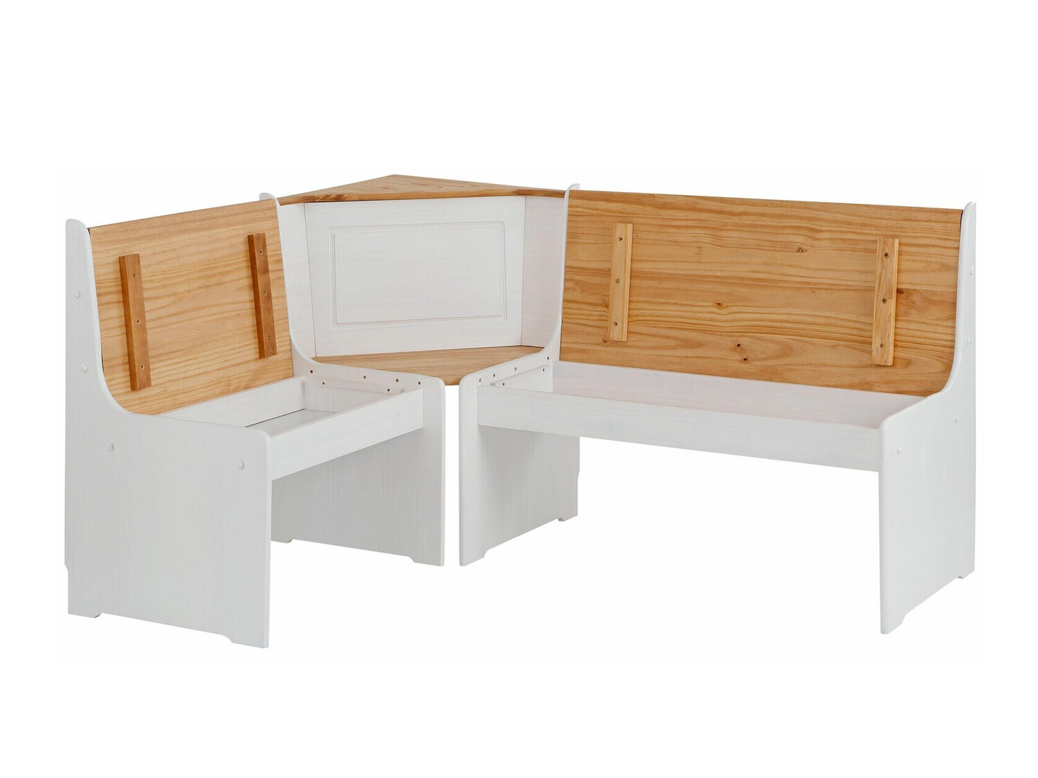 Cantos da cozinha Denton 204 (Branco + Pinheiro)