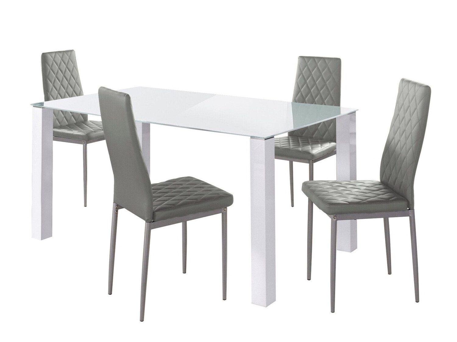 Conjunto para refeições Denton 280 (Branco + Cinzento)