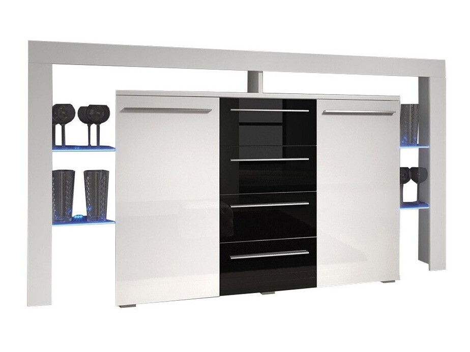 Cómoda Aestas (Branco + Preto brilhante)