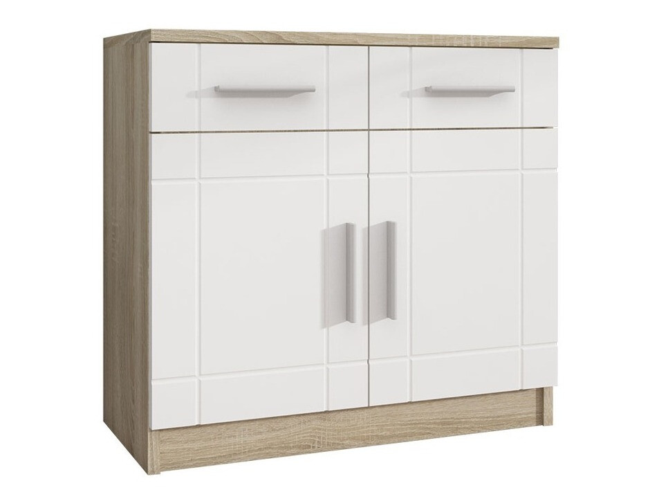 Cómoda Bacces (Carvalho sonoma + Branco)