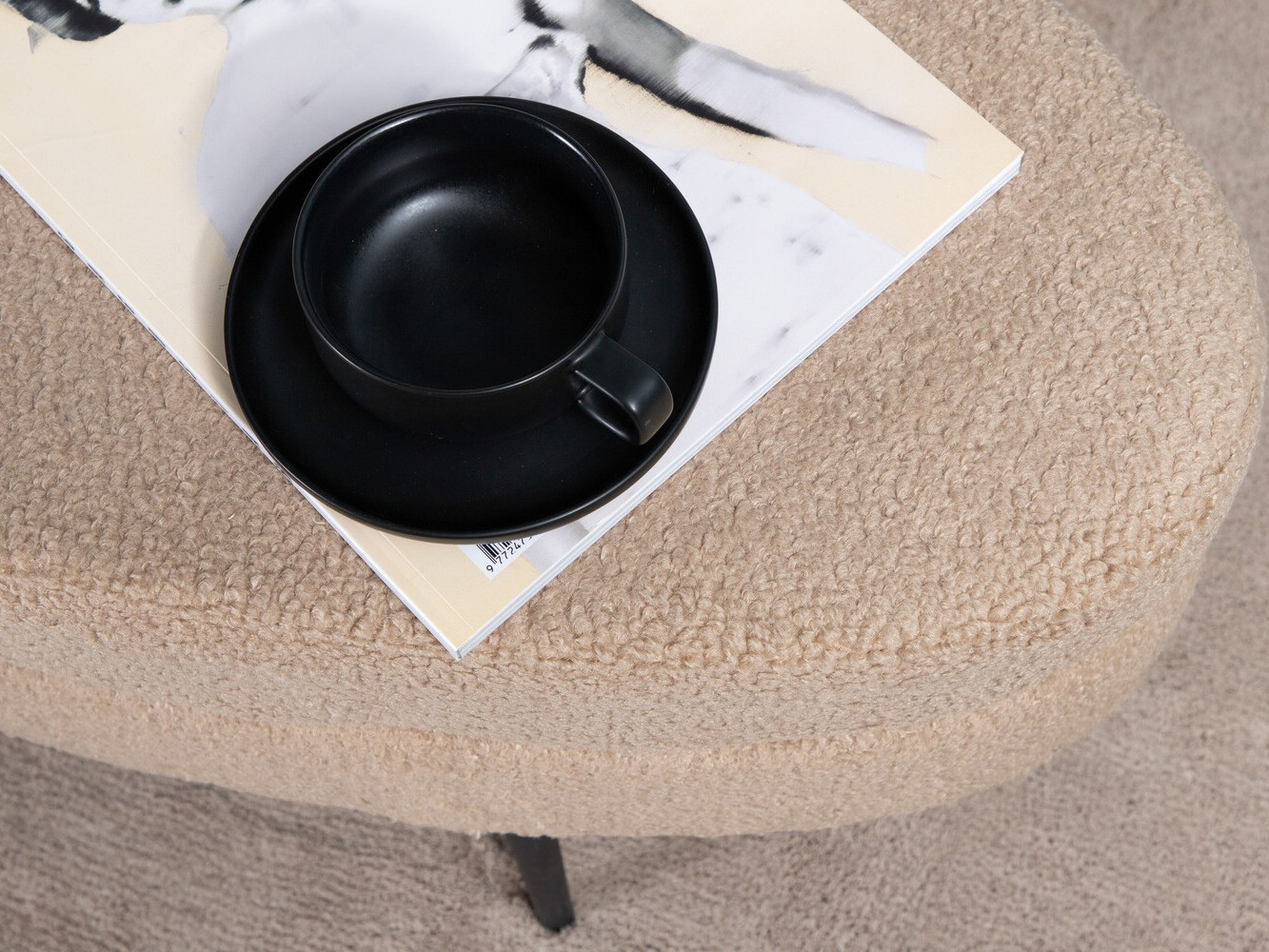 Banco estofado Dallas 2920 (Bege + Preto)