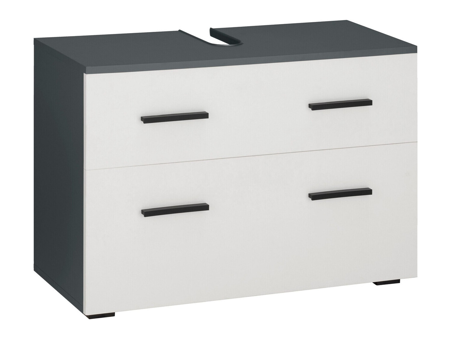 Armário de casa de banho de chão para lavatório Larlori 101 (Antracite + Branco)