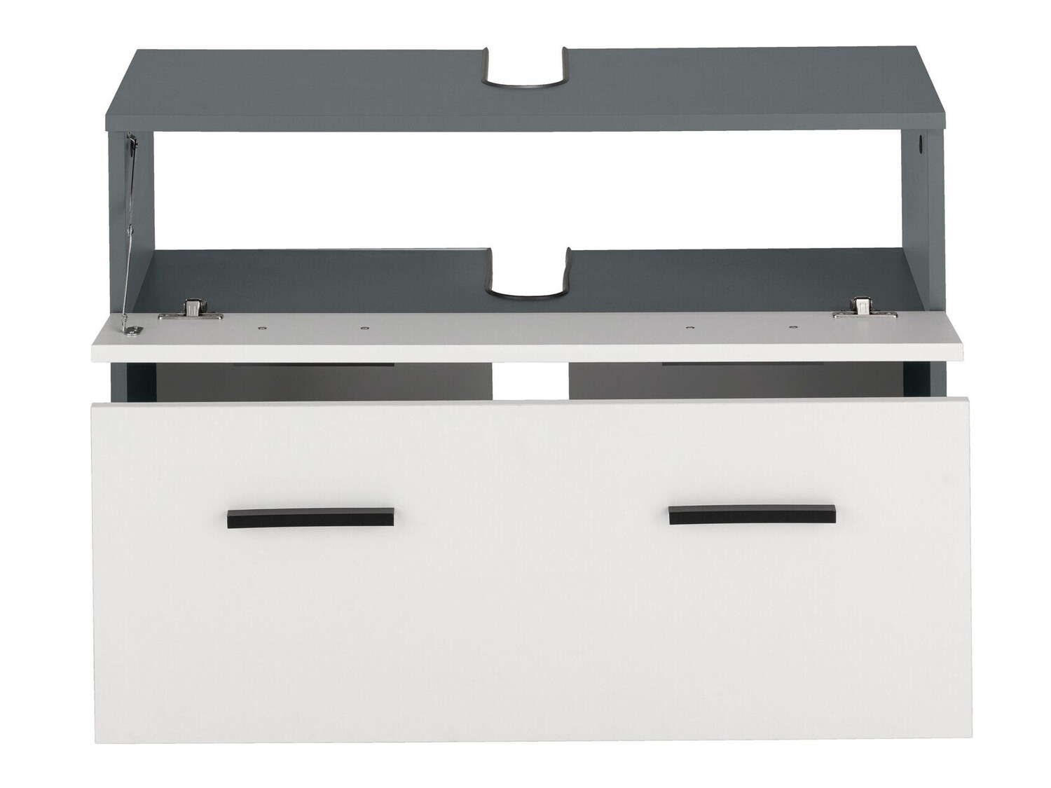 Armário de casa de banho de chão para lavatório Larlori 101 (Antracite + Branco)