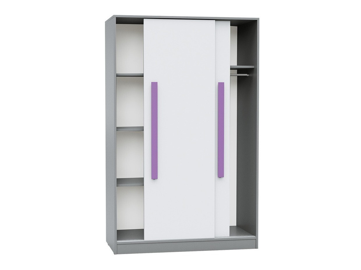 Roupeiro Akron C105 (Cinzento + Branco + Azul)