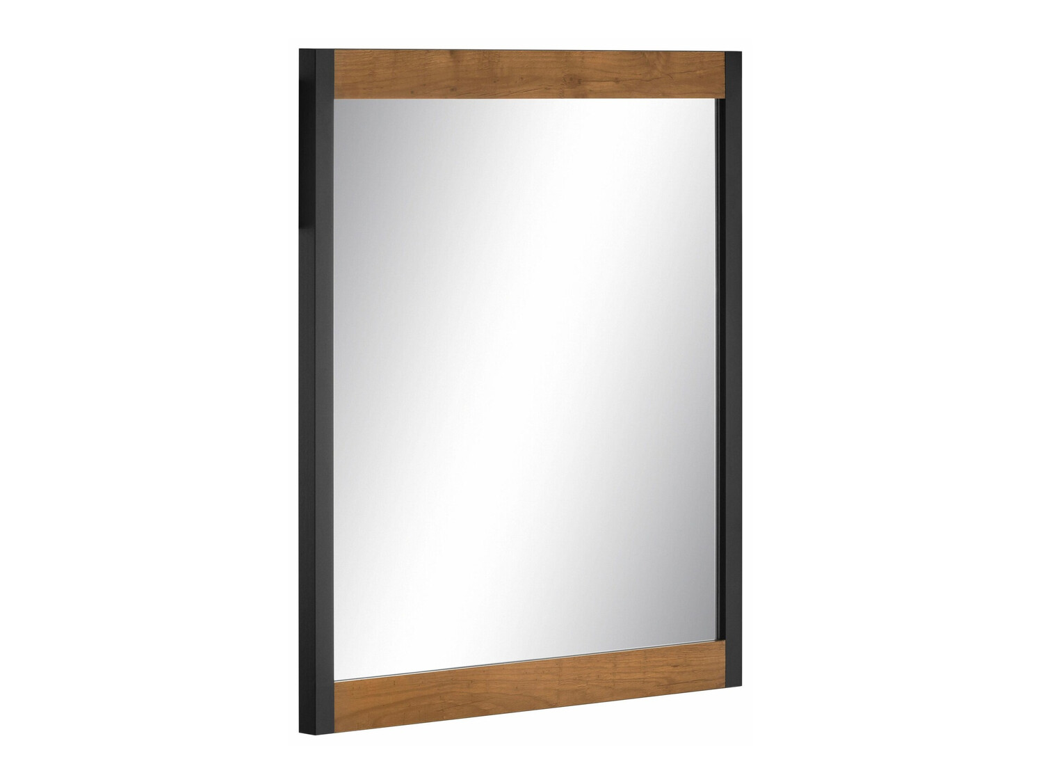 Espelho Larnovo 114 (Carvalho escuro + Preto)