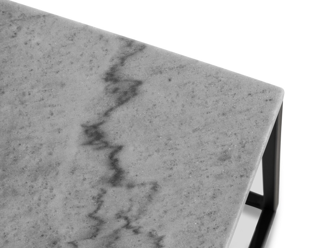 Mesa para revistas Concept 55 145 (Cinzento mármore + Preto)