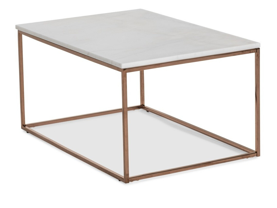 Mesa para revistas Concept 55 145 (Marmore branco + Cobre)