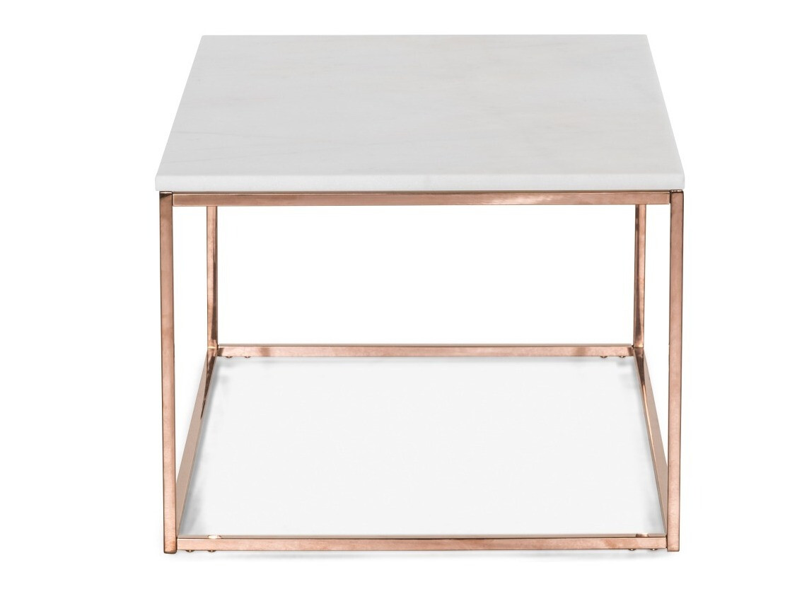 Mesa para revistas Concept 55 145 (Marmore branco + Cobre)