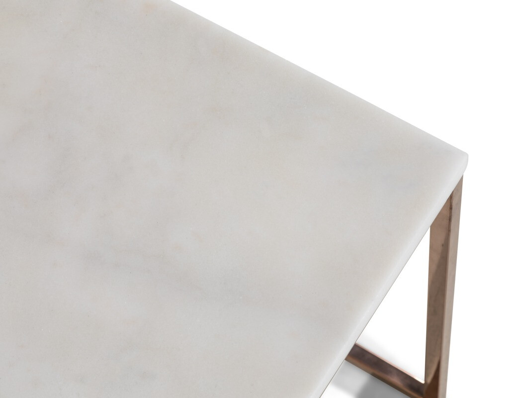 Mesa para revistas Concept 55 145 (Marmore branco + Cobre)