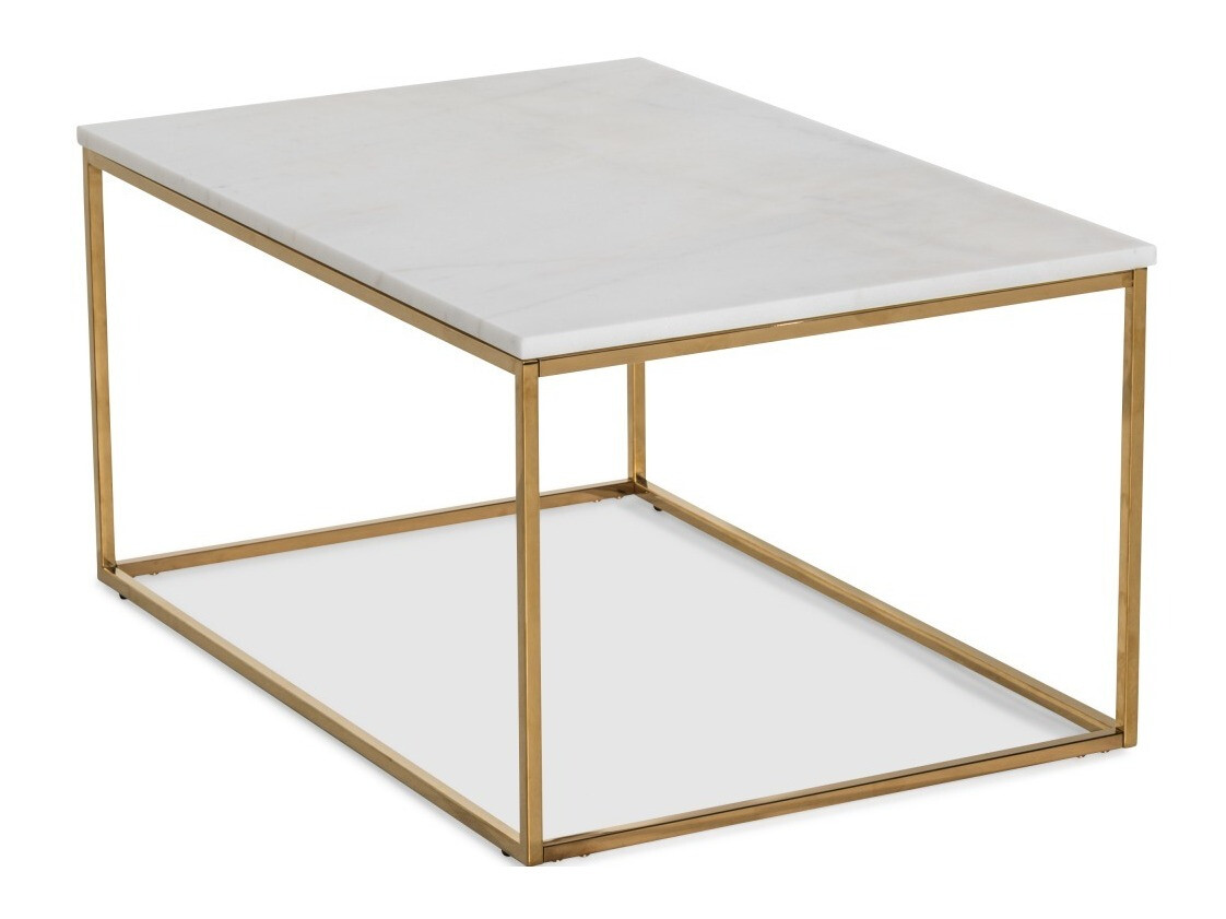Mesa para revistas Concept 55 145 (Marmore branco + Ouro)