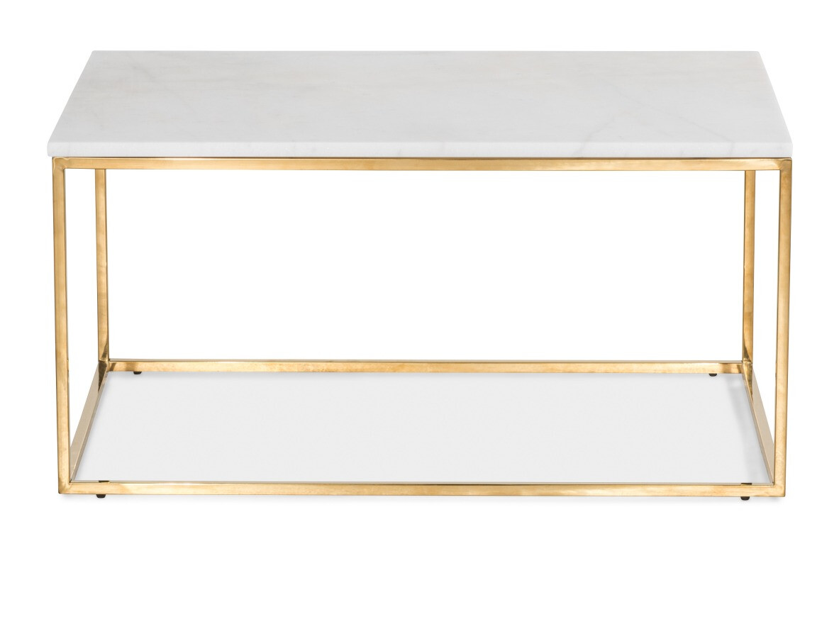 Mesa para revistas Concept 55 145 (Marmore branco + Ouro)