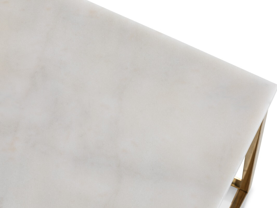 Mesa para revistas Concept 55 145 (Marmore branco + Ouro)