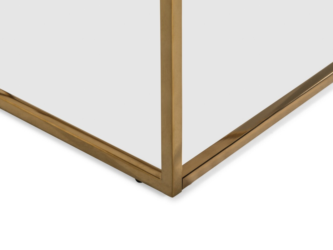 Mesa para revistas Concept 55 145 (Marmore branco + Ouro)