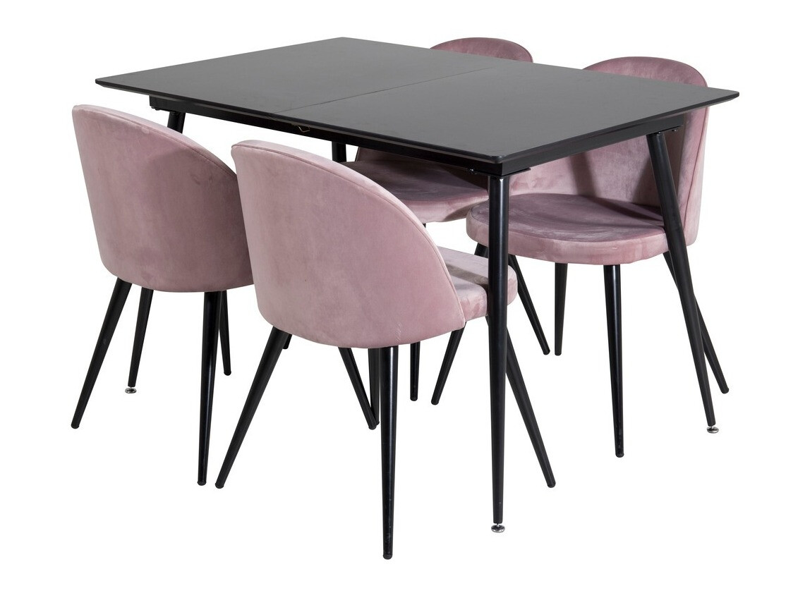Conjunto para refeições Dallas 1521 (Rosa + Preto)