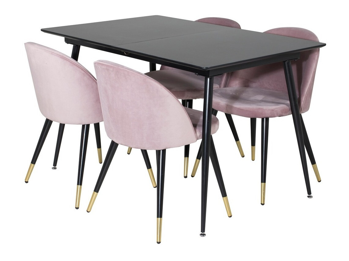 Conjunto para refeições Dallas 1526 (Rosa + Preto)